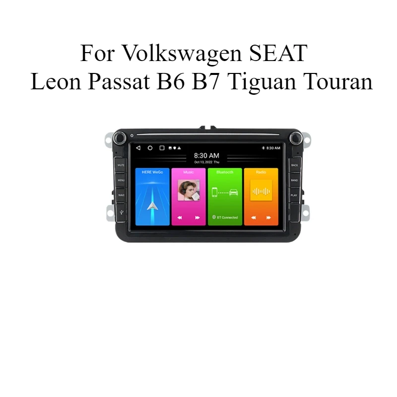 Для Volkswagen SEAT Leon Passat B6 B7 Tiguan Touran Экран Радио Мультимедиа Беспроводная Стерео 2 Din 8