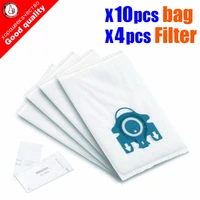 10pcslot for miele type gn deluxe synthetic vacuum 4 filters s2 s5 s8 c1 c3 hepa vacuum cleaner dust bags with filters