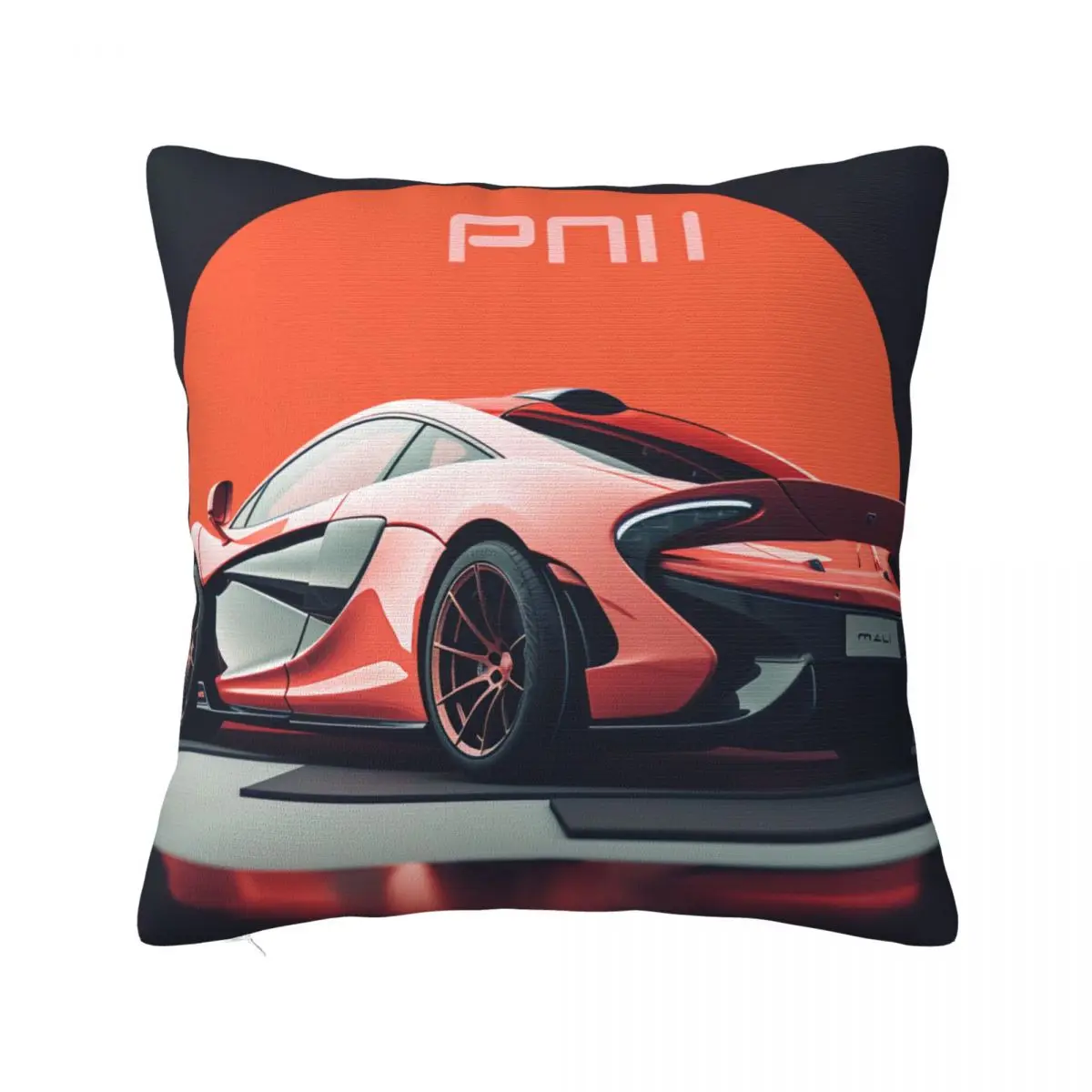 

Powerful Sports Car Pillow Case Simple Circle Minimalistic Colored Polyester Pillowcase Sofa Zipper Summer Cover