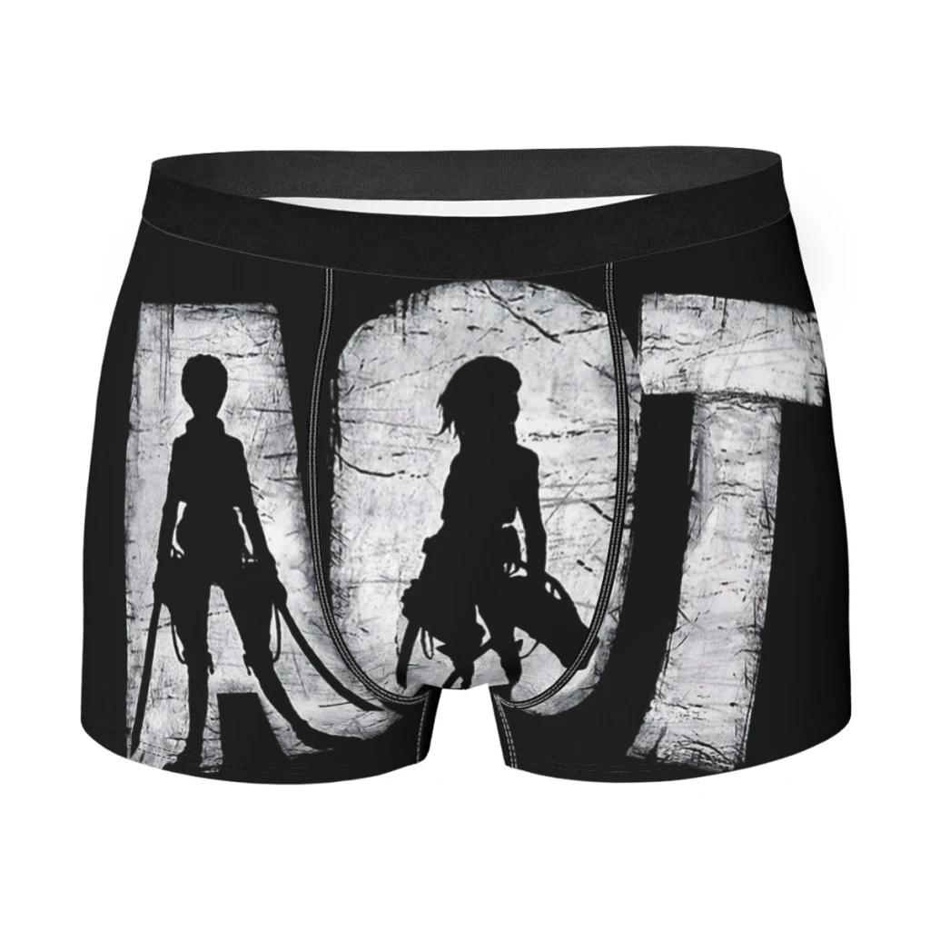 

Great Chatacters Men Boxer Briefs Japanese Anime Attack on Titan Highly Breathable Underpants High Quality Print Shorts Gift