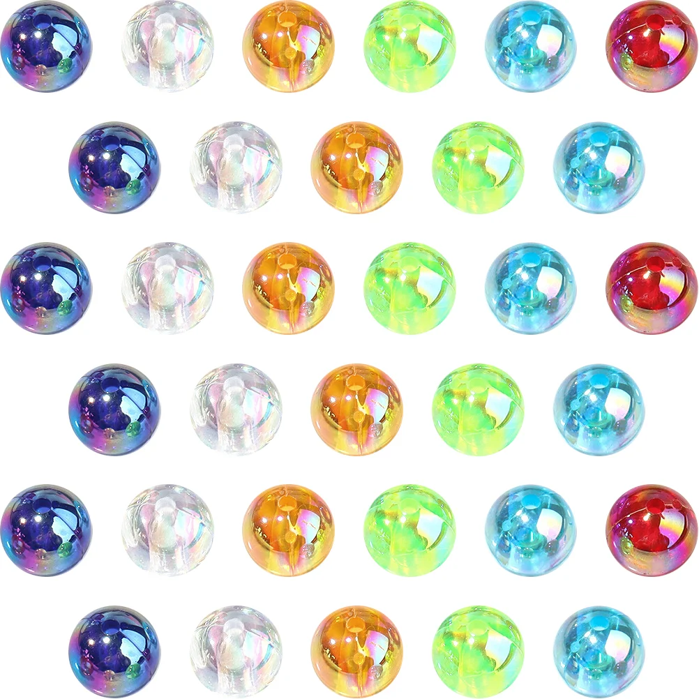200 шт. цветные круглые бусины-разделители с покрытием Ab акриловые аксессуары для