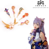 game genshin impact hairpins cosplay yae miko keqing klee mona headwear 6 styles hairpins available sweet jewelry accessories