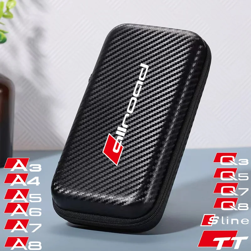 

Для Audi Allroad Q3 Q5 Q7 Q8 TT Sline A6 A7 A8 автомобильные цифровые принадлежности из углеродного волокна сумка для хранения подлокотник коробка для хранения