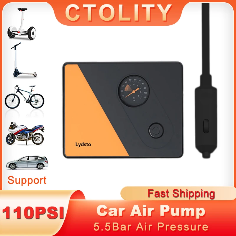 

110PSI Portable Inflatable Pump Car Air Compressor 12V Digital Electric Tire Inflator Air Pump for Auto Car Motorcycle Bicycles