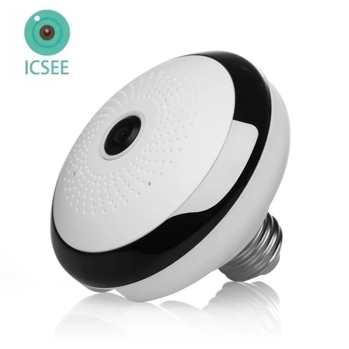 

3MP 1296P iCsee APP 360 Degree Lamp Head Socket E27 IP Camera Panoramic View VR Home Security CCTV Monitor