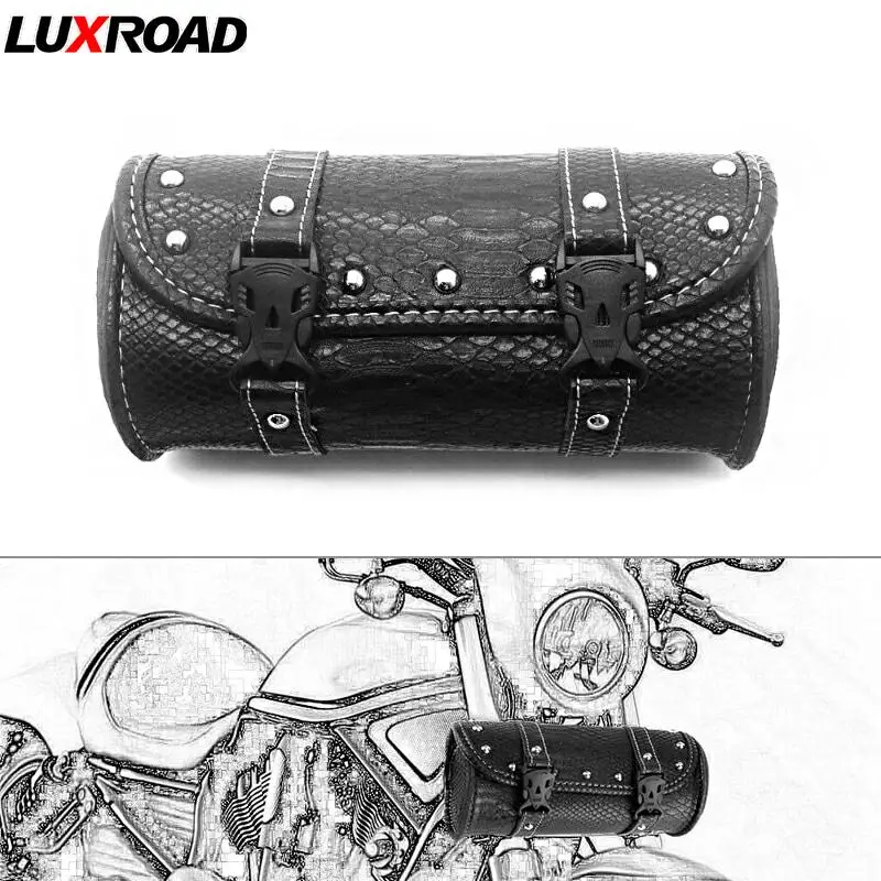 

Motorcycle Waterproof Crocodile PU Leather Tool Bag Multifunction Saddle Bag High Capacity Universal Motorbike Bag Rider Bags