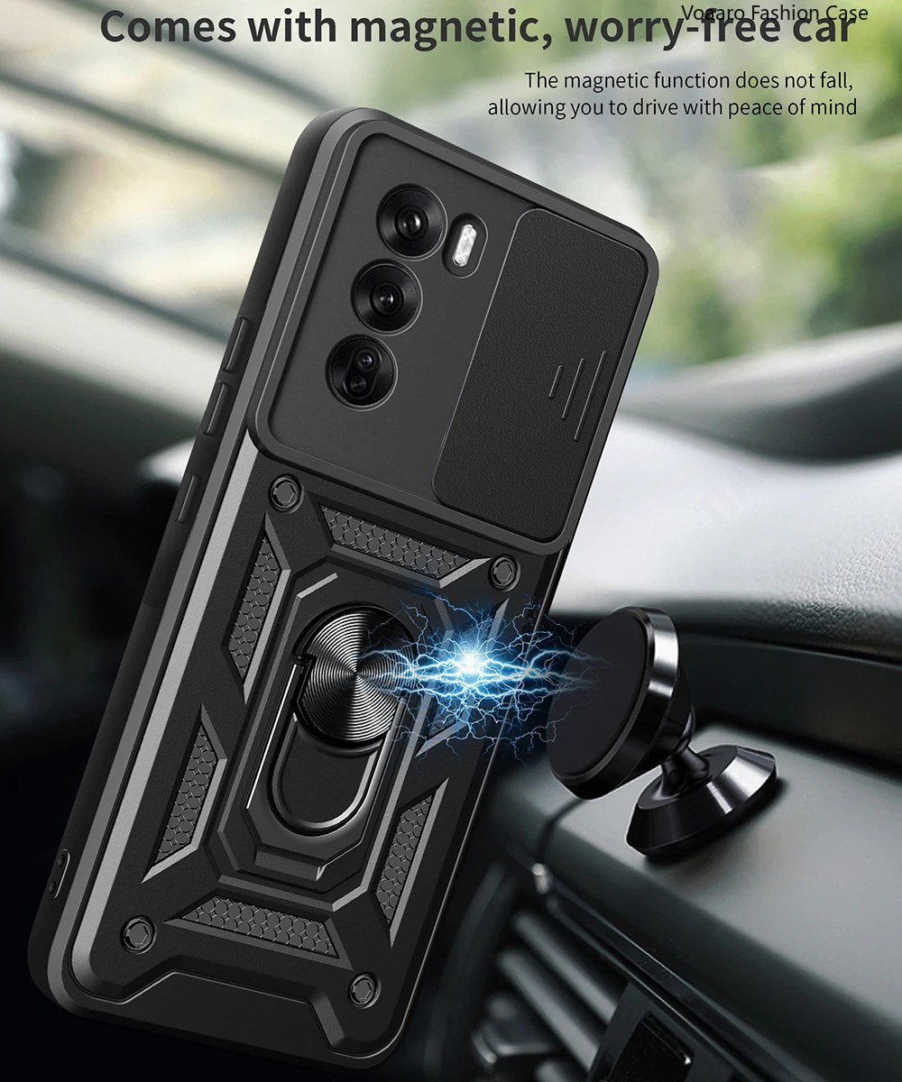 Скользящая линза для OPPO A60 4G A79 Чехол-Броня Reno10 Reno11 F Reno12 Pro