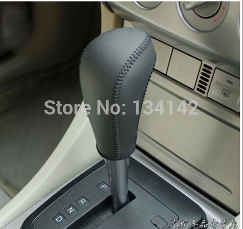 

Leather AT Automatic Transmission Gear Shift Knob Cover For FOR FORD FOCUS 05-11