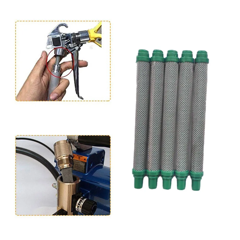 

5pcs 30Mesh Airless Wager Spray Gun Fine Tool Filter Green Thread Spraying Power Tool Replacement Construction Hand Airbrush
