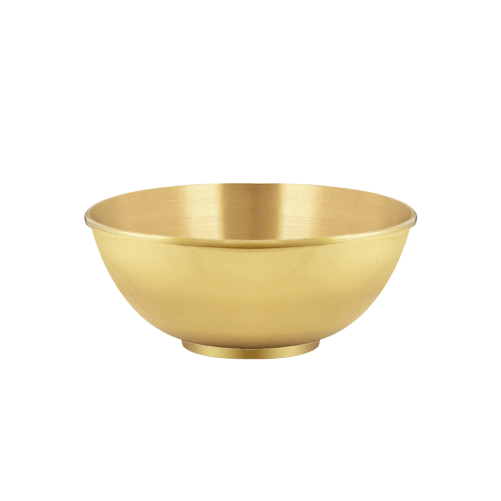 

Golden Home Decor Handmade Gift Kitchen Utensil God Buddha Worship Temple Buddhist Offering Bowl Brass Smooth Disciples