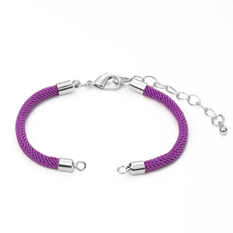 15cm Red Cord Couple Bracelet Silver Copper Lobster Buckle Adjustable Cord Bracelets Men's And Women's DIY Jewelry  Cotton Rope