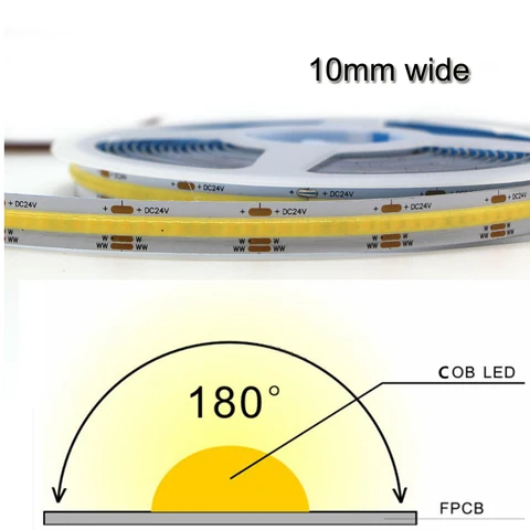 Светодиодная лента Viktorovna COB CCT 2700-6500k 608 светодиодов 12/24В