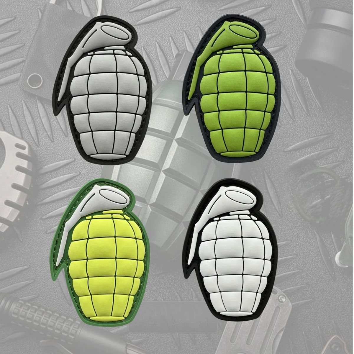 3D ПВХ граната крючок и петля патч тактические заплатки моральный значок