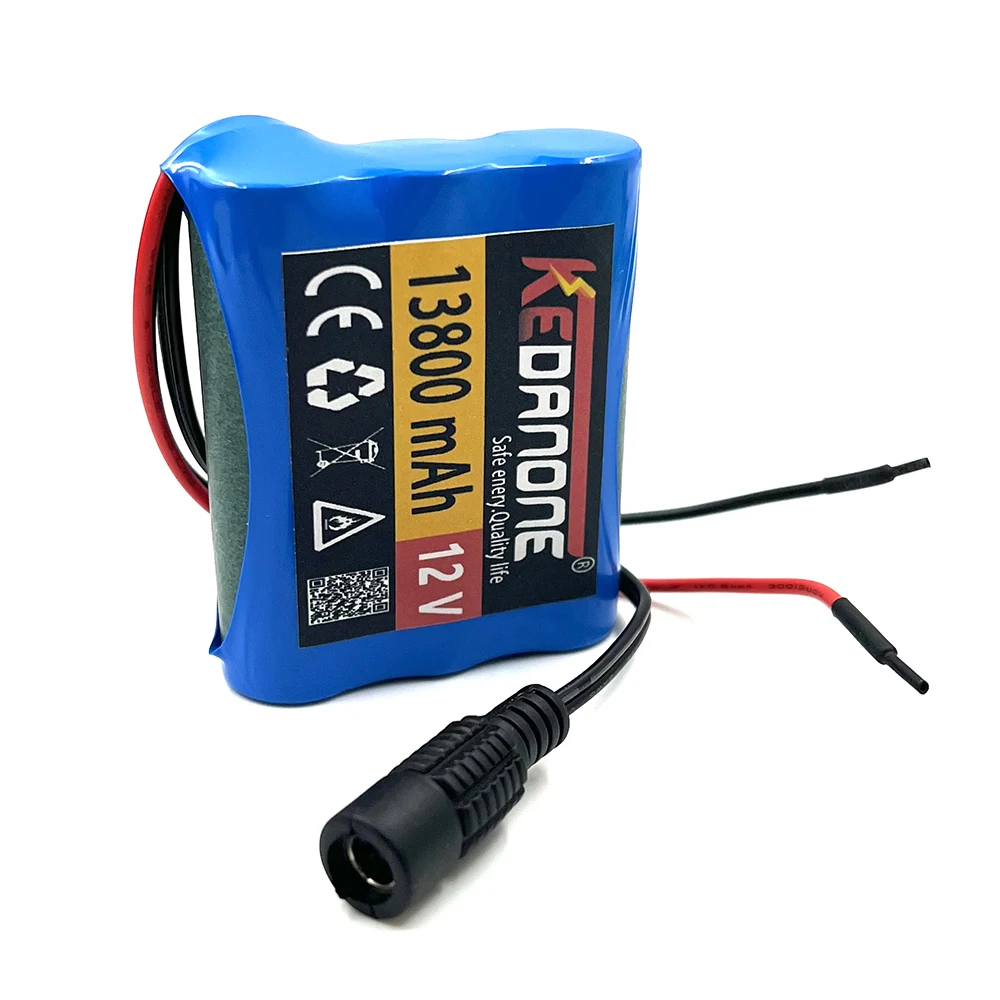 

100%.New.12V.13800 mAh.3S1P.Batterie Au Lithium.18650.Batterie Au Lithium Pack Protection Conseil Rechargeable.1A Chargeur.