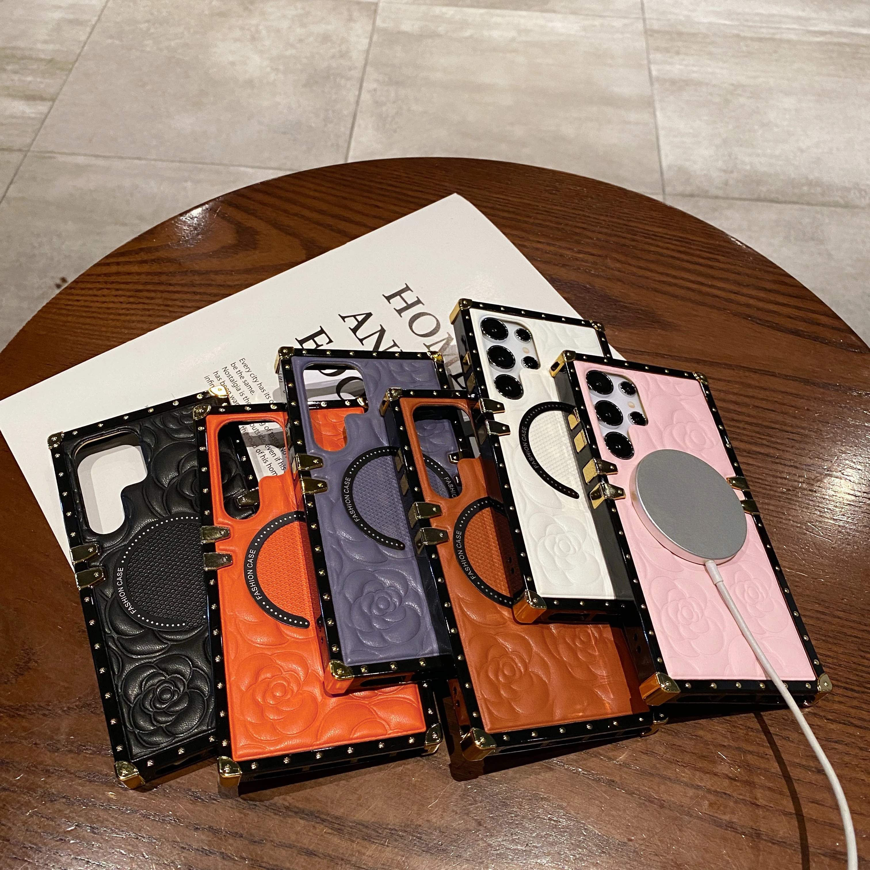 Совместим с беспроводной зарядкой Magsafe противоударный квадратный 3D Магнитный