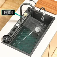 Кухонная раковина «Водопад» с цифровым дисплеем