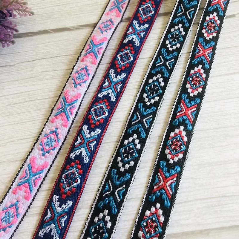 

10 ярдов/Лот, ширина 2 см, тканая жаккардовая лента, Геометрическая фигурка для ремней, аксессуар для одежды