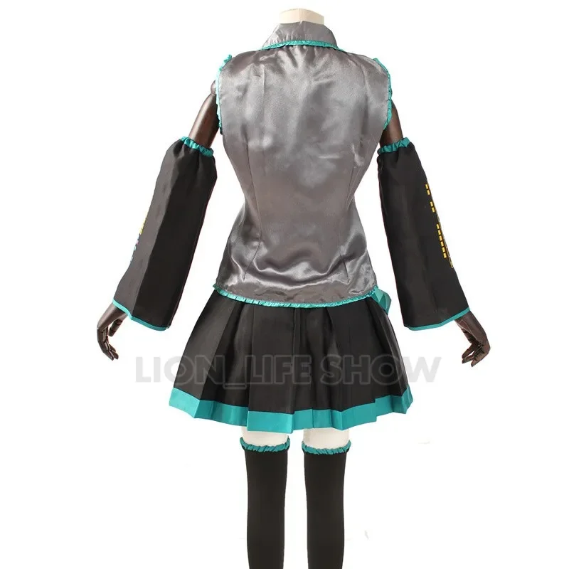 Аниме Мику Косплей Парик Костюм Платье Новичок Будущее Хэллоуин Карнавальные