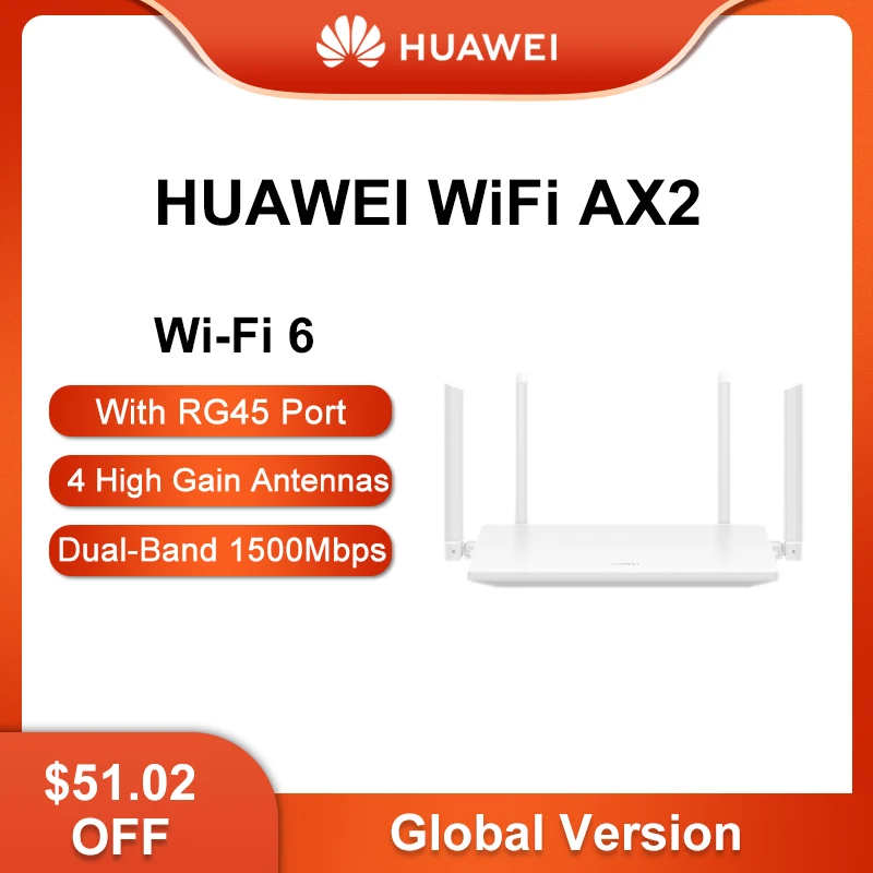 NEW Product HUAWEI  Wifi6 AX2 Gigabit Router 5G Dual-Band Wireless Wall-Penetrating Home Signal Amplifier  Plus Signal Amplifier