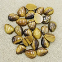 2115mm fashion natural tiger eye stones water drop high quality charms cabochon bead jewelry accessories making wholesale 24pcs