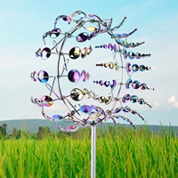 unique and magical metal windmill metal outdoor patio patio garden decoration solar wind spinner kinetic 3d wind catchers