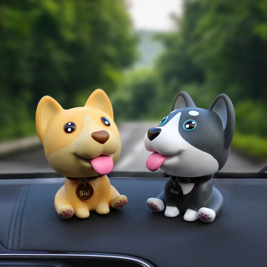 

Personalized Car Decoration Net Red Car Interior Accessories High-end Ornaments Cute Car Spring Shaking Head Doll Car Ornaments