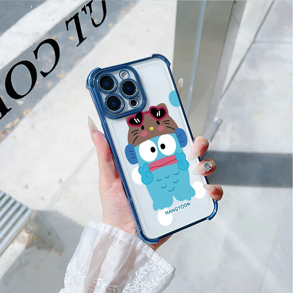 Чехол для телефона Samsung S23 S24 S25 A54 A55 ULTRA PLUS MINISO милый H-Hangyodon FE гальванический