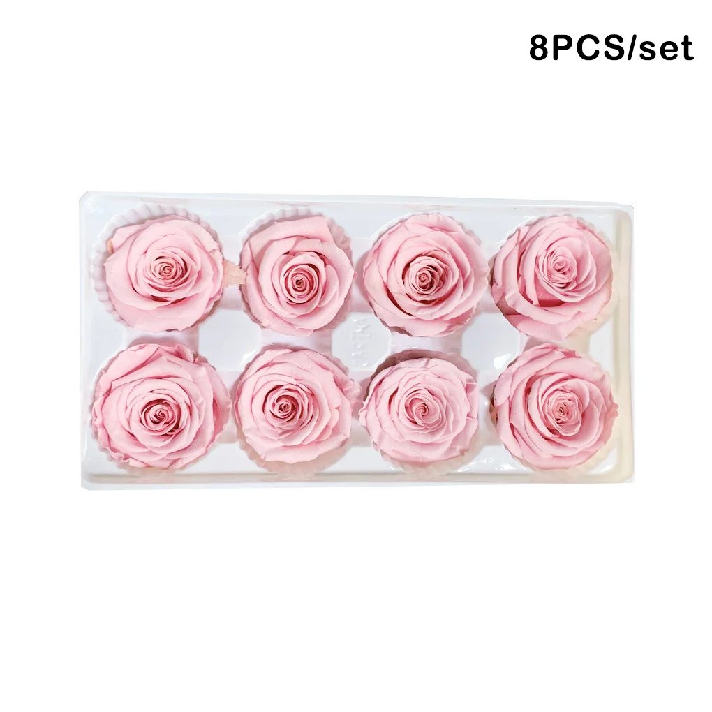 

8Pcs Preserved Rose Box Eternal Flower Immortal Bouquet Long-Lasting Self-Assembly Birthday Gift Anniversary Gift