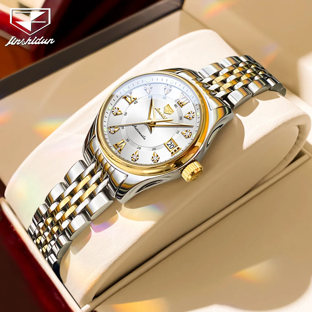 

Reloj Mujer TAXAU Luxury Watch For Women Automatic Mechanical Stainless Steel Sapphire Mirror Wristwatch Montre Femme Lover Gift