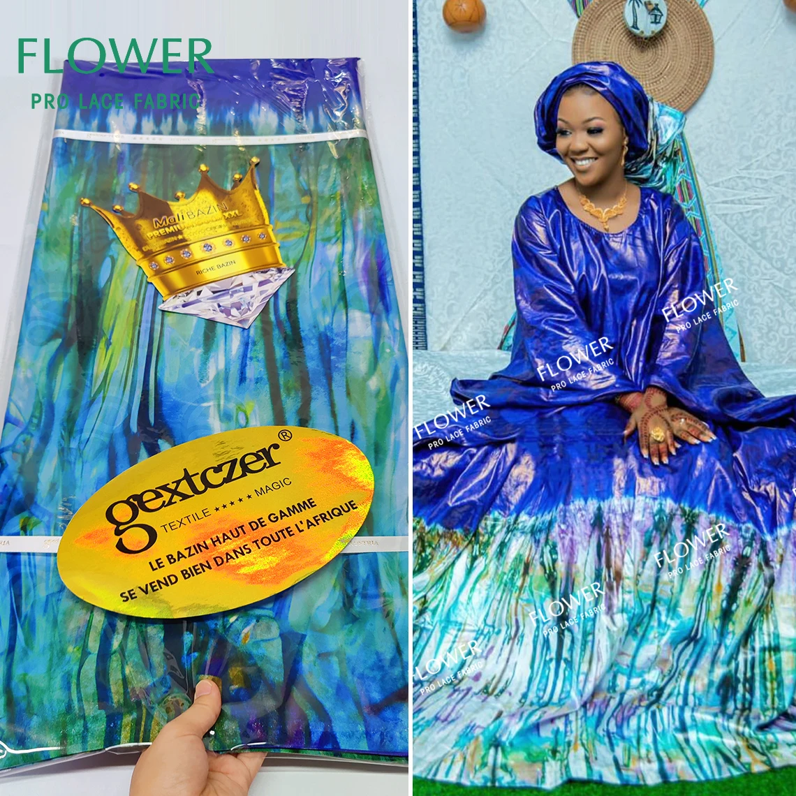 Новый нигерийский оригинальный принт базин богатый традиционная африканская