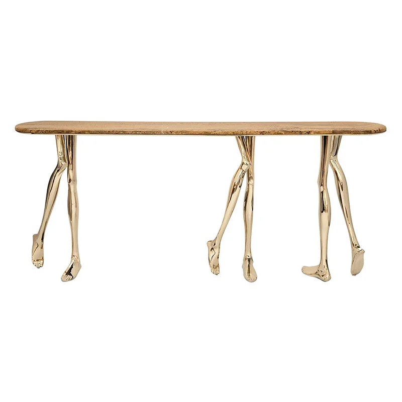 

Итальянская искусственная Роскошная мраморная столешница из чистой меди, стол, креативная Индивидуализация, латунная полка для крыльца