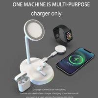 15w magnetic wireless charger for desktop phone stand dock fast wireless charger for magnetic 3 in 1 charger s4n9