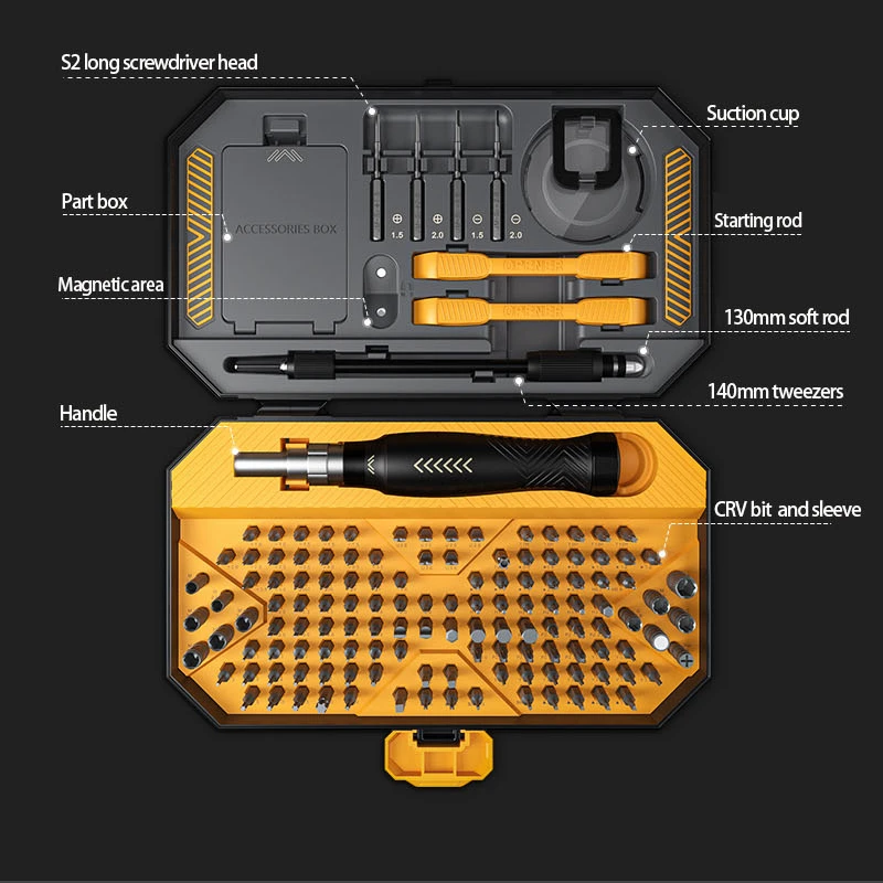 

Mini multi-function cross word batch head strong magnetic screwdriver tool set household hardware tool repair tool combination