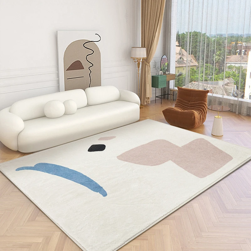 

Modern Living Room Sofa Coffee Tables Rugs Large Area Bedroom Carpet Simple Cloakroom Lounge Rug Soft Imitation Cashmere Carpets
