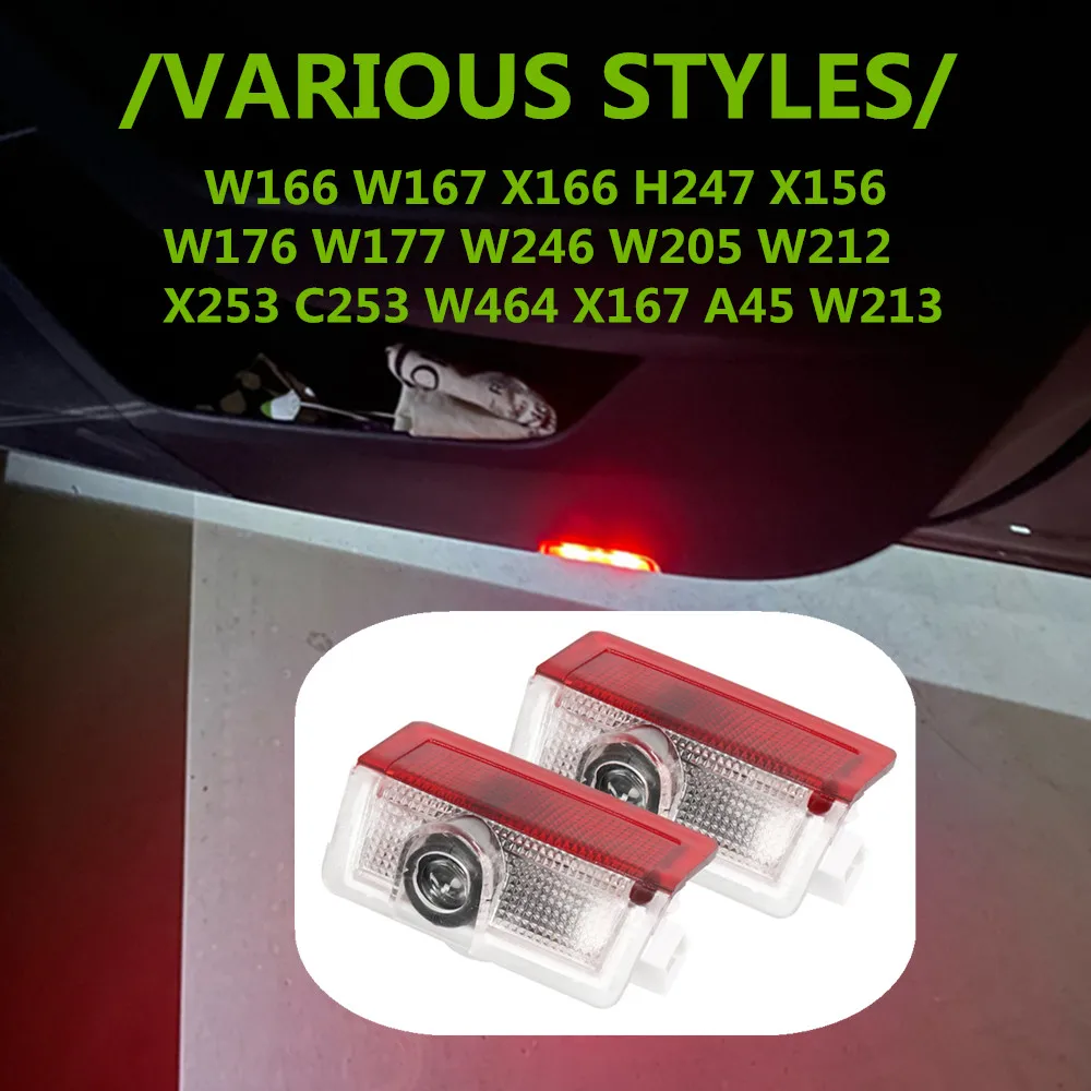 

Светодиодный проектор приветствия двери автомобиля Ghost Shadow Light, аксессуары для Mercedes Benz W205 W212 W213 W166 W167 X166 X167 W176 W177 GLC