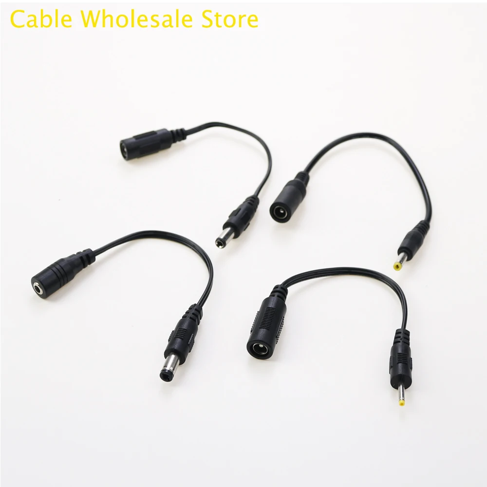 

1Pc 5.5*2.1mm DC Female Power Socket To DC Male Plug Cable 5.5*2.5mm 3.5x1.35mm 4.0*1.7mm 4.8 2.5 0.7 Extension Plug Power Cable