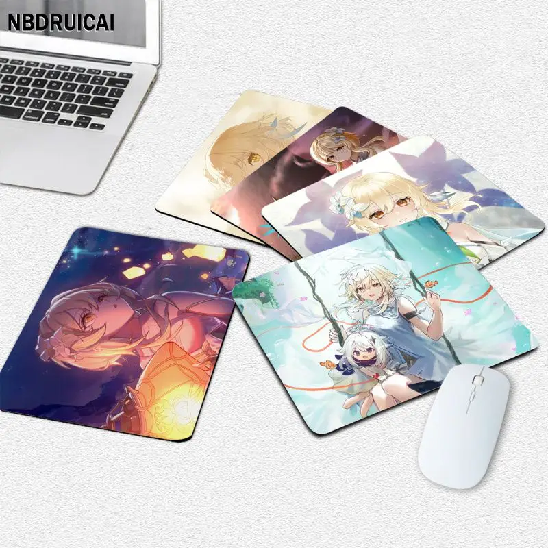 

Genshin Impact Lumine 25x29cm Small Desktop Desk Mat Kawaii Gaming Accessories Students Writing Pad Padmouse Desk Play Mats