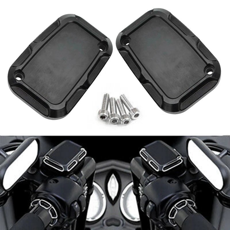 

Motorcycle Brake Oil Cup Cover Front Brake Master Cylinder Cover for Touring Road King Street Electra Glide