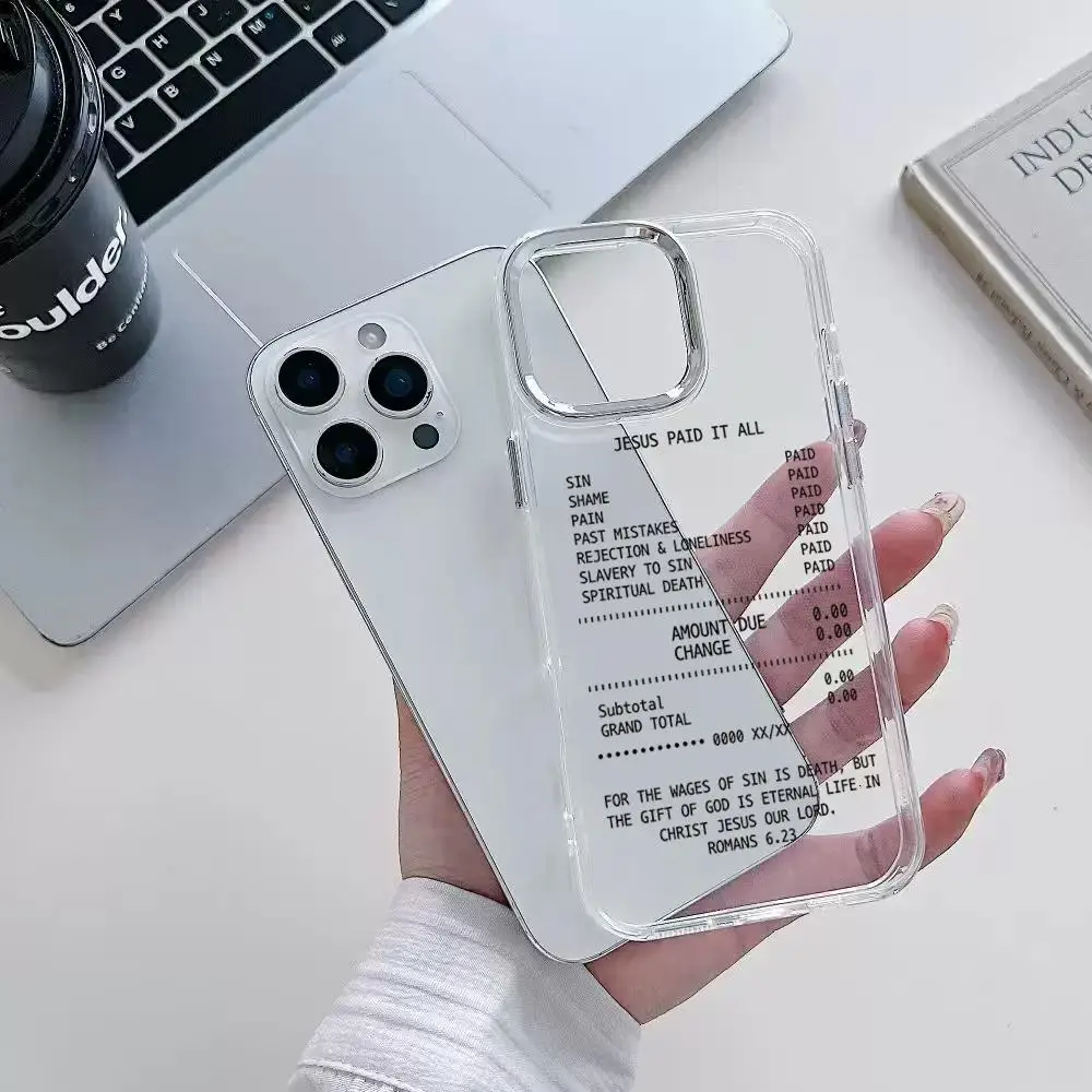 Чехол для телефона с христианской символикой Иисуса для iPhone 17 16 15 14 13 12 11 Pro Max Mini 7 8 Plus 17E, противоударный, мягкий чехол-футляр (art.: 3920daedbde2c) - 3920daedbde2c