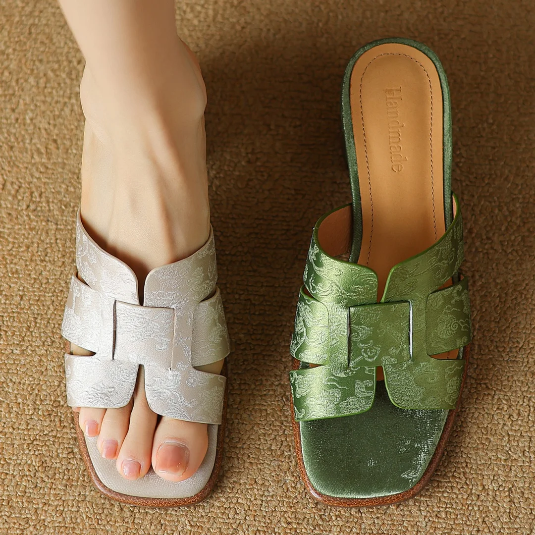 Сандалии женские из воловьей кожи узкий ремешок плетеные открытый носок без