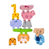 wooden stacking animal balance building blocks educational balancing toy for kids and toddlers suitable for age 18 months
