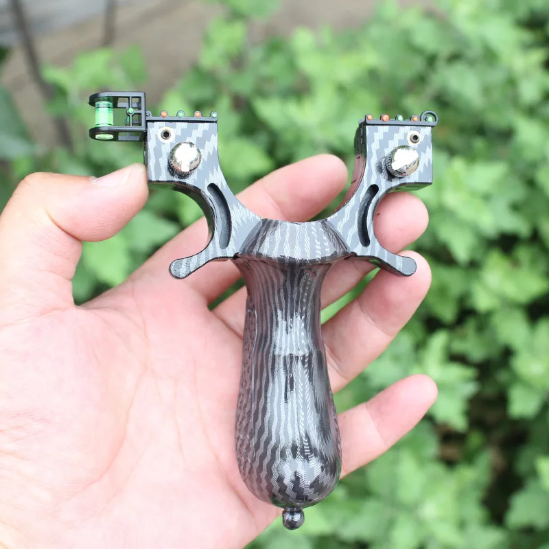 

Resin 98K Carbon Fiber Pattern Fast Pressure Free Binding High-power ABS Polycarbon Outdoor Combat Slingshot