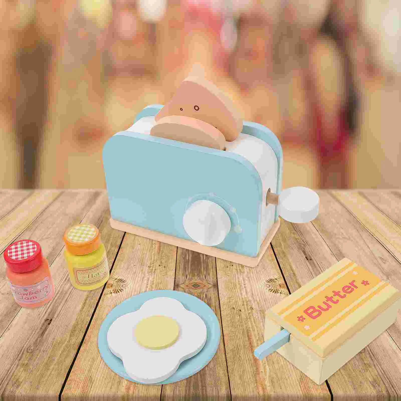 

Мини-игрушки, кухонные приборы для детей, кухонная утварь, тостер для приготовления пищи, деревянные забавные детские ролевые