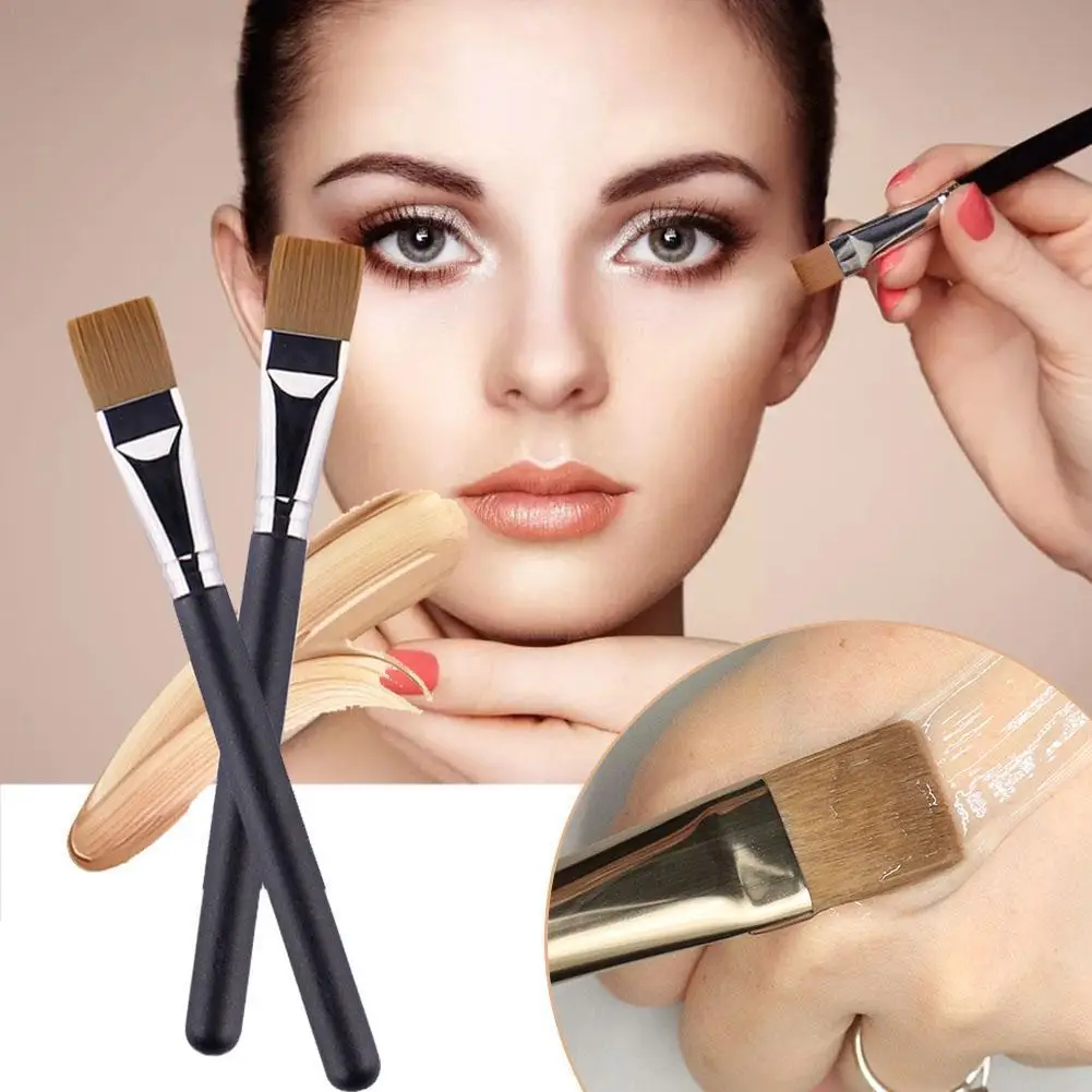 

Плоская квадратная кисть для основы под макияж, мягкая кисть для консилера для волос, женский крем для краски, косметическая маска для лица, ...