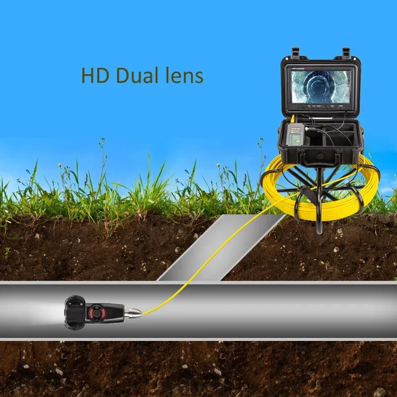 WP9600E Эндоскопическая камера с двумя объективами 42 мм HD 1200TVL 9-дюймовый ЖК-эндоскоп