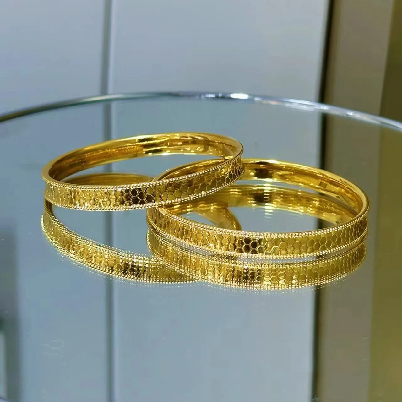 Браслет из 18-каратного золота со шкалой дракона SMILE Real Au750 однотонный не