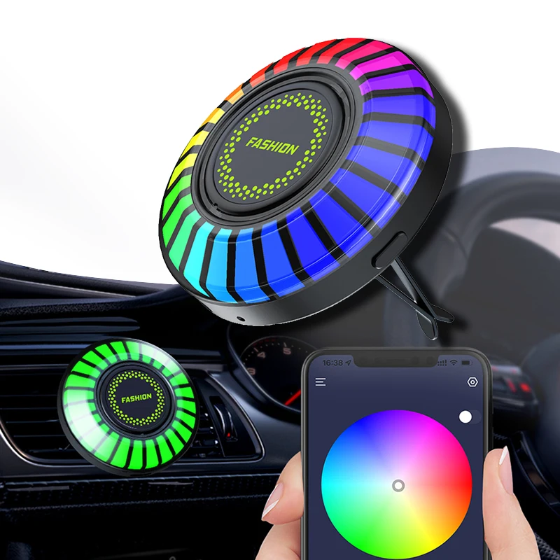 

Car aromatherapy atmosphere lamp RGB music rhythm APP control light