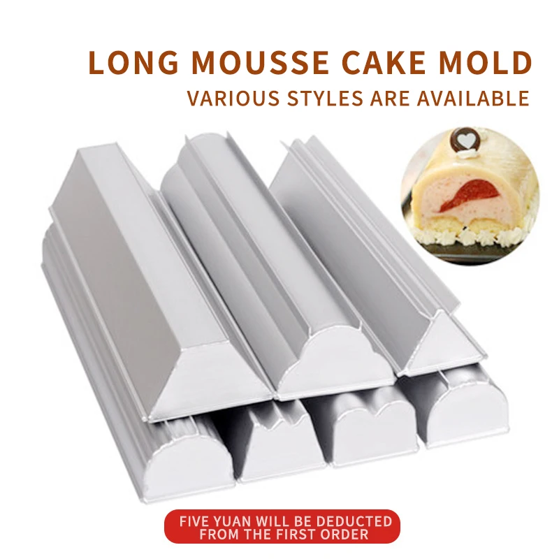 

Long strip mousse cake mold various styles optional aluminum alloy food grade materials anodizing antioxidant baking tools