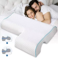 new massage pillow couple side sleeper pillow duet protection cervical pillow arched cuddle pillow with slow rebound memory foam