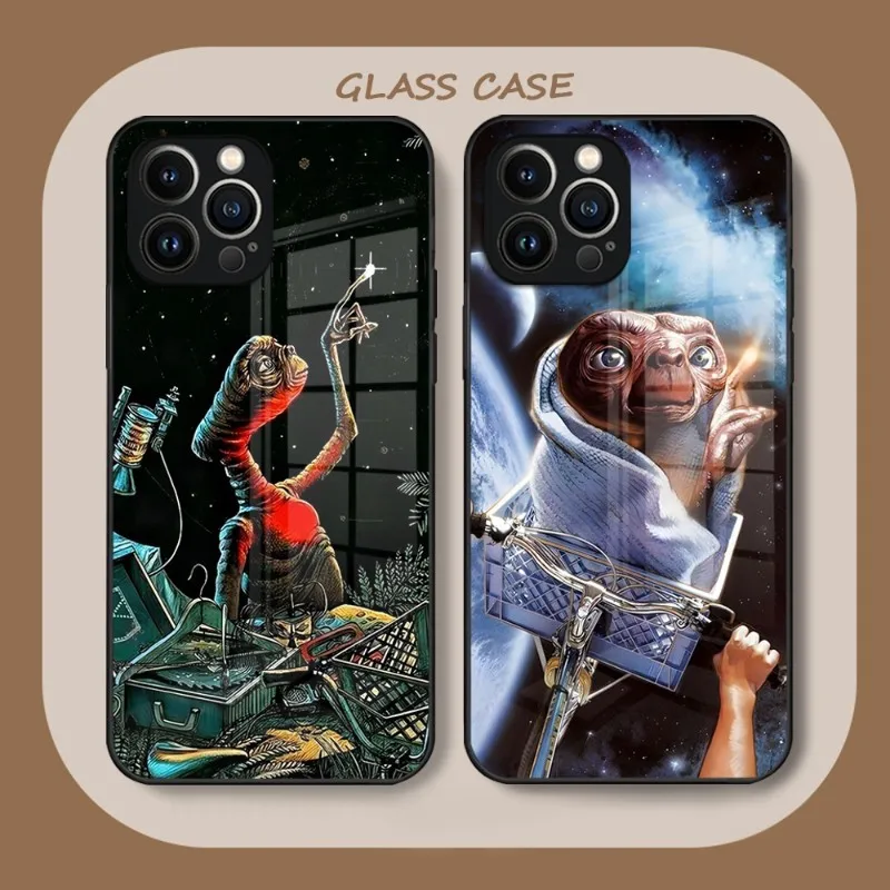 

E.T. The Extra-Terrestrial Movie Phone Case Tempered Glass For IPhone 12 14 13 11 Pro XS Max Plus Mini X XR 8 7 6s SE2020 Coque